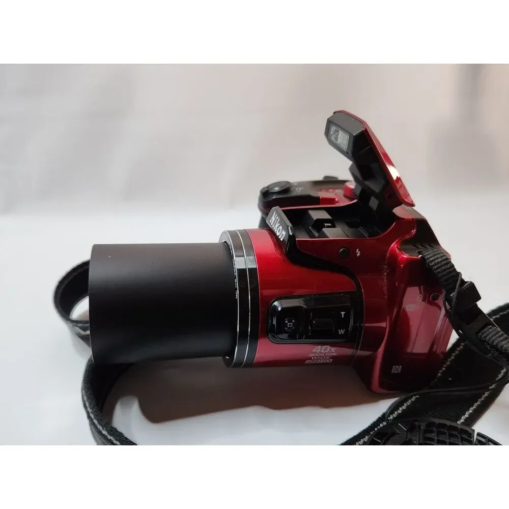 Nikon COOLPIX B500 Red – Tested – Cracked Screen – Works – For Parts/Repair